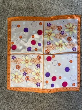 Floral & Polka Dot  Silk Scarf/neckerchief